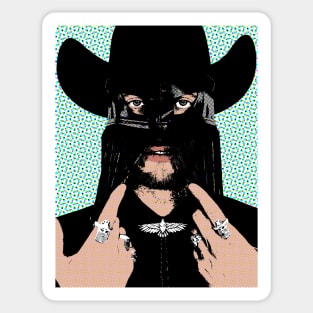 orville peck style pop art Sticker